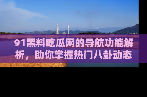 91黑料吃瓜网的导航功能解析，助你掌握热门八卦动态