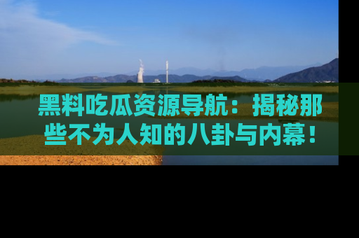 黑料吃瓜资源导航：揭秘那些不为人知的八卦与内幕！