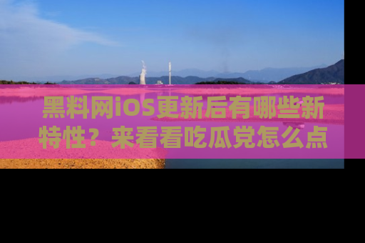 黑料网iOS更新后有哪些新特性？来看看吃瓜党怎么点评！