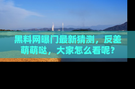 黑料网曝门最新猜测，反差萌萌哒，大家怎么看呢？