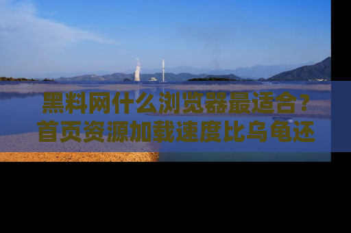 黑料网什么浏览器最适合？首页资源加载速度比乌龟还慢的体验真心吐槽！