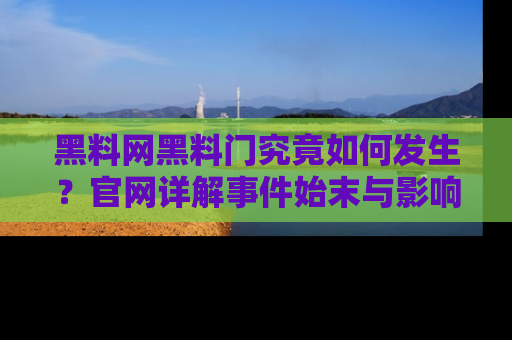 黑料网黑料门究竟如何发生？官网详解事件始末与影响