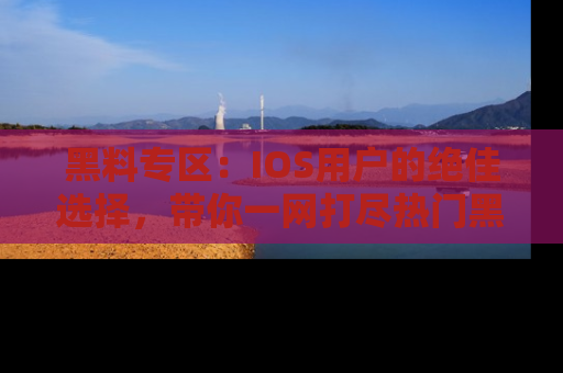 黑料专区：IOS用户的绝佳选择，带你一网打尽热门黑料资讯！