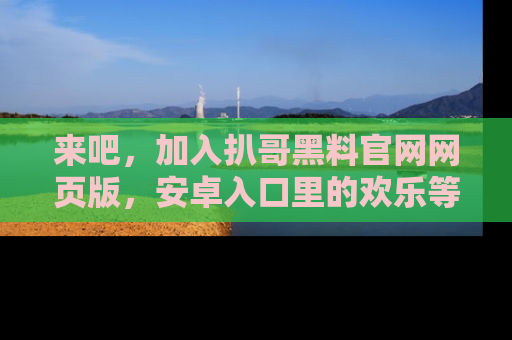 来吧，加入扒哥黑料官网网页版，安卓入口里的欢乐等着你！