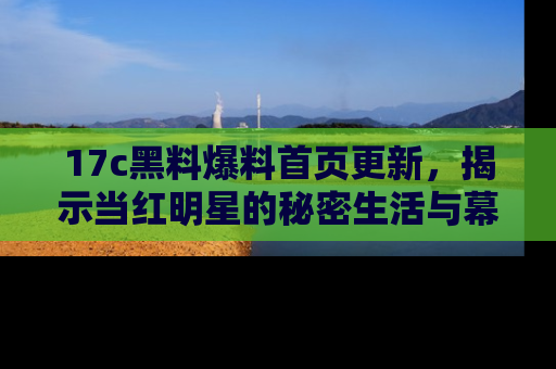 17c黑料爆料首页更新，揭示当红明星的秘密生活与幕后故事