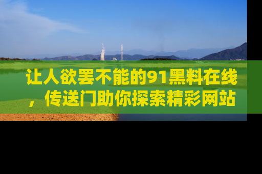 让人欲罢不能的91黑料在线，传送门助你探索精彩网站内幕！