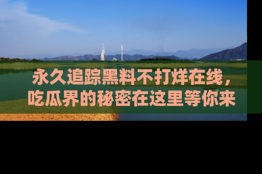 永久追踪黑料不打烊在线，吃瓜界的秘密在这里等你来发现！